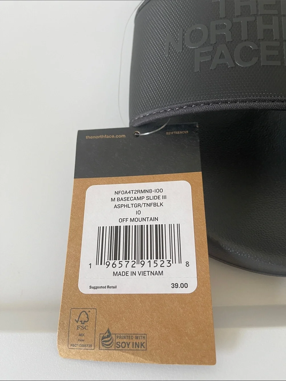 The North Face Men's Slide Sandals with Embossed Logo